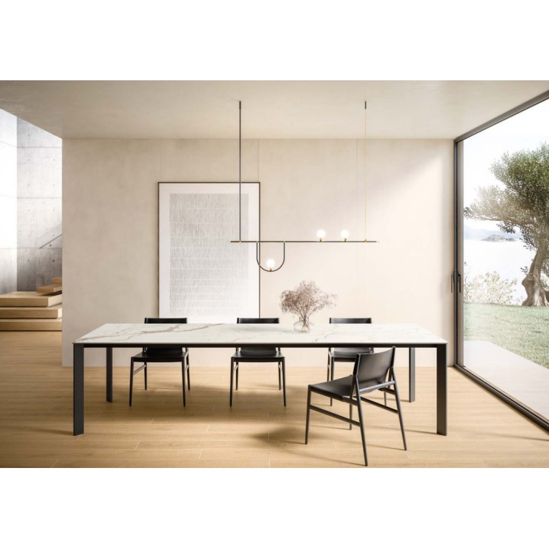 Tisch HABITAT TABLES INCONTRO 75 A Esstisch mit rechteckiger Platte ATLAS CONCORDE