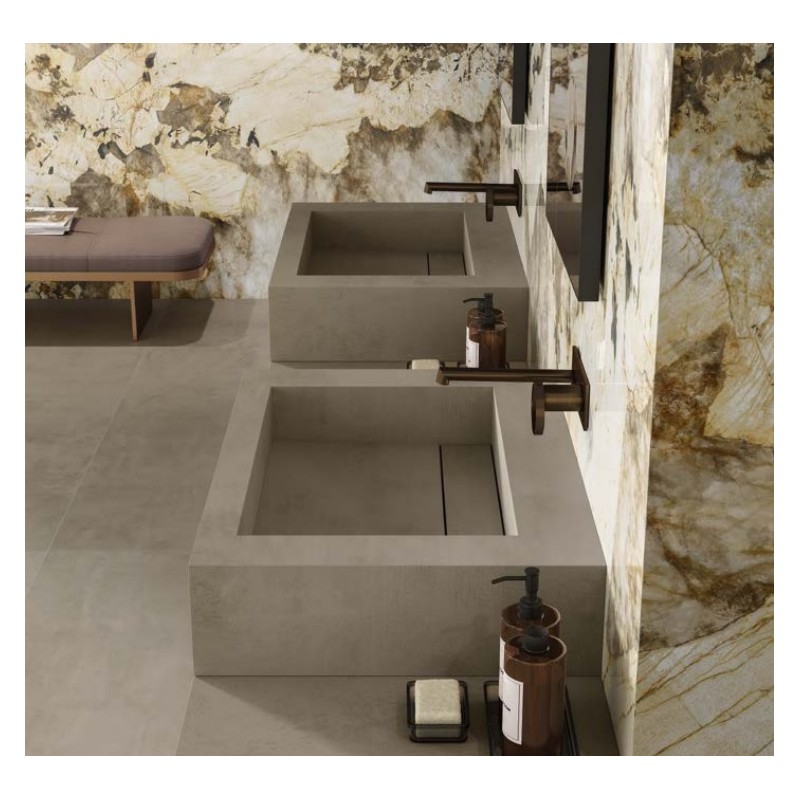 Armoire de toilette HABITAT UP A Vasque à poser rectangulaire en grès ATLAS CONCORDE