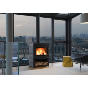 Kaminofen HOLZ Nicole Holzofen mit offenen Lamellen PALAZZETTI