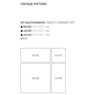 TREVI CROSS WALNUT VINTAGE PATTERN 120X120 DECORATION - KEOPE P6I3 CERAMICHE  KEOPE  - 1