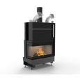 Fireplace ECOMONOBLOCCO Wood-burning fireplace WTX 90 Corner PALAZZETTI