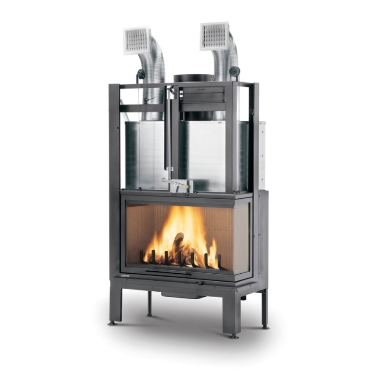 Cheminées ECOMONOBLOCCO Cheminée à bois MX 86 Coin PALAZZETTI