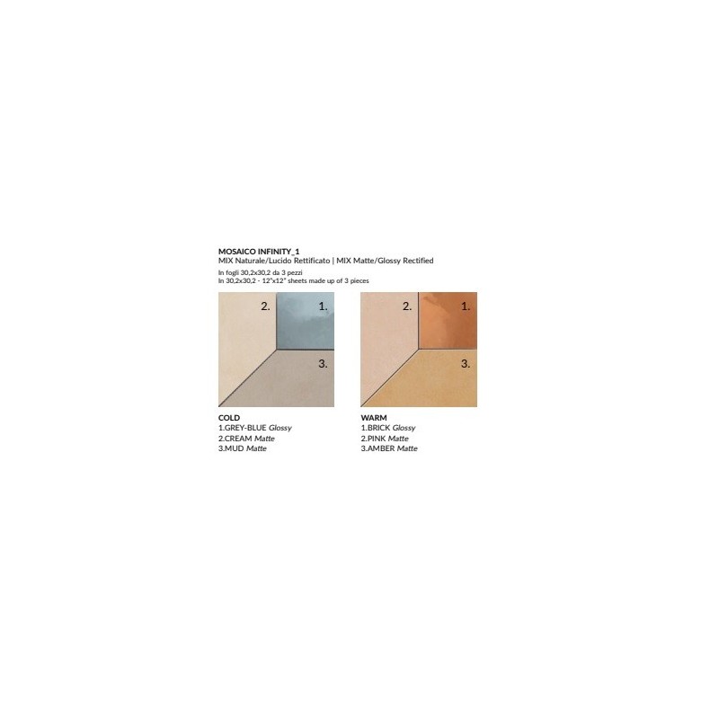 THE COLOR MOSAICO INFINITY1 COLD 30,2X30,2 RT - FIORANESE CERAMICHE TH459M1 FIORANESE CERAMICHE - 1