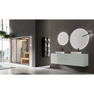 copy of Eclipse Bathroom cabinet H200xL210,8xP50 cm Composition ECL 02 - Hafro - Geromin