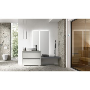 Riva Mobile Bagno H190xL98xP45,5 cm Composizione RIV 02 - Hafro - Geromin