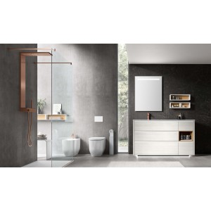 Riva Mobile Bagno H220xL148xP45,5 cm Composizione RIV 03 - Hafro - Geromin