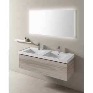 Vera Plus mobile de salle de bains L142xP51 cm Composition VER 03 - Hafro - Geromin