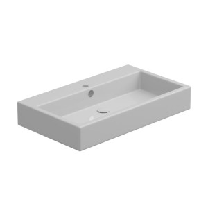 GSG QUAD Quad washbasin cm 80 single hole (without hole, three holes on request) 80x47 fixings included