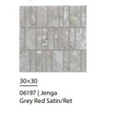 MAKRO REVOLUTION JENGA GREY RED SATIN RT 30x30 - CERAMICHE PIEMME 06197 PIEMME CERAMICHE - 1