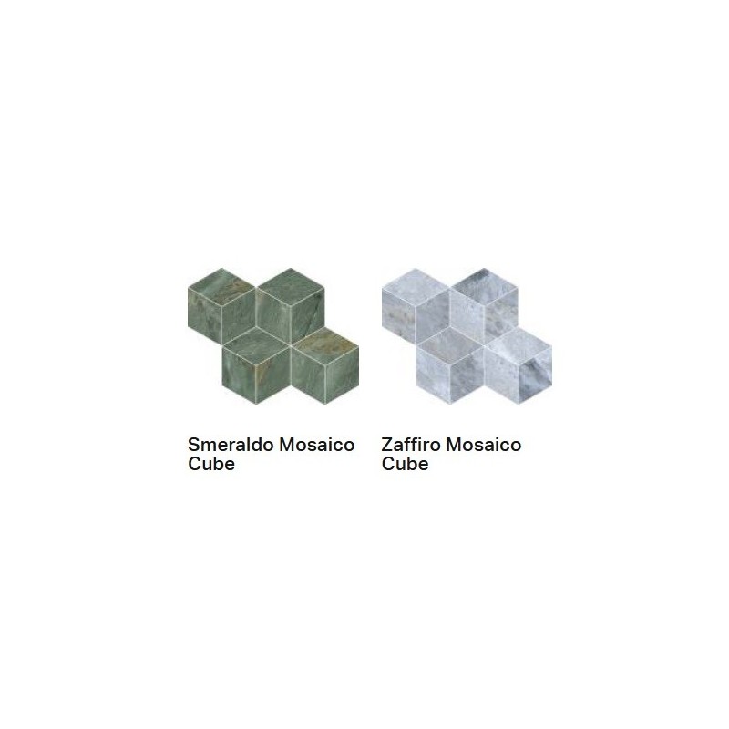 PRESTIGIO KALEIDOS ZAFFIRO GLOSSY MOSAIC CUBE SQ 30,4x35,2 - CERAMICHE REFIN RV53 PROVENZA EMILGROUP - 1