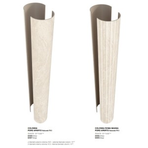 DUALTRAVERTINE PORO APERTO COLONNA ROMA MAGNA BEIGE NATURAL 33,5X27,8 - EMILCERAMICA ENW5 EMILCERAMICA - 1