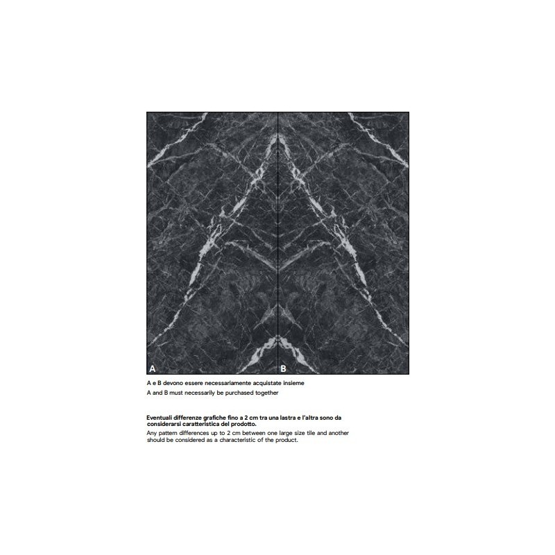 CAESAR BLACK B MATT 160X320cm 12mm - SAIME CERAMICHE T616279 SAIME CERAMICHE - 1