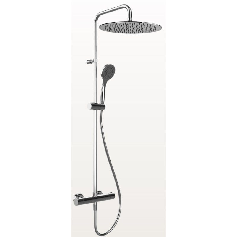 EMPORIO SHOWER Miscelatore Termostatico a parete con soffione, deviatore automatico bagno/doccia, flessibile 1,50 GESSI