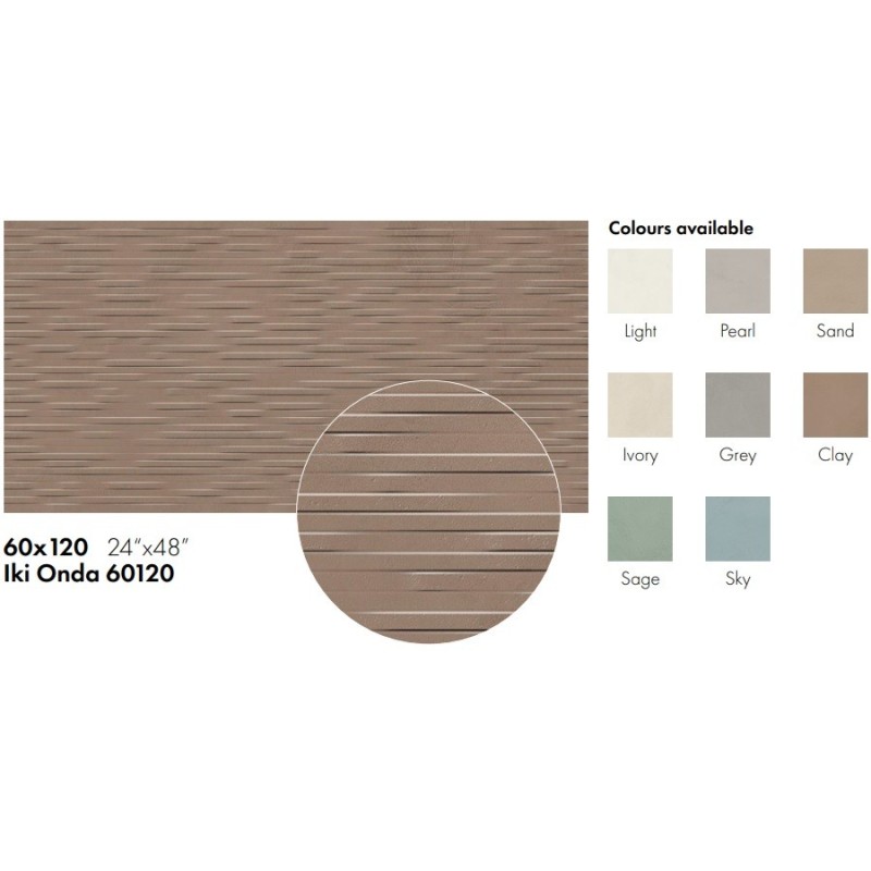 IKI ONDA GREY 60X120 - CERAMICA SANT AGOSTINO CSAIKGRE60 CERAMICA SANT'AGOSTINO - 1