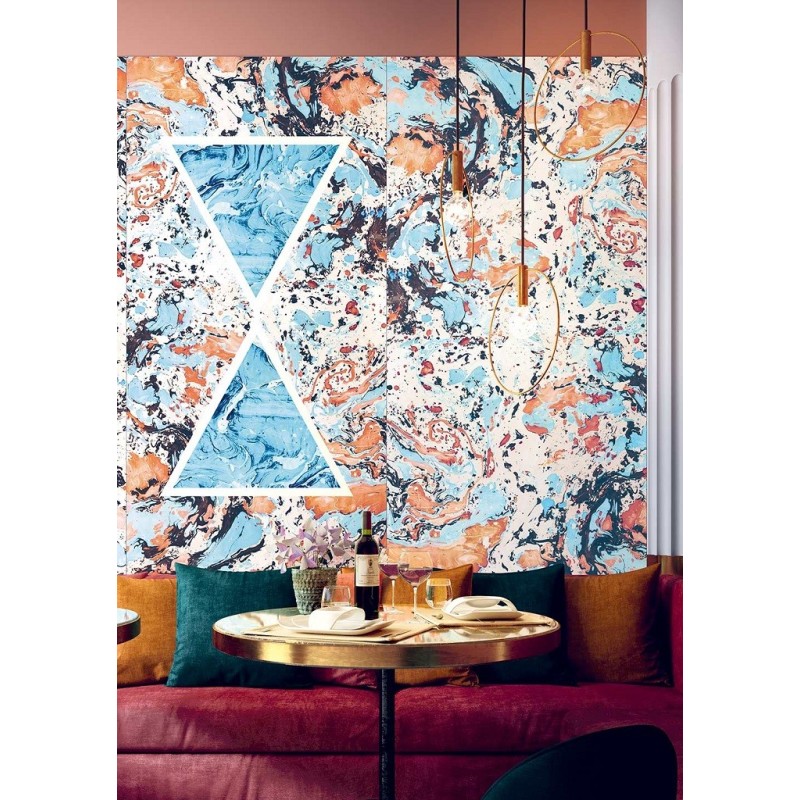 ARALDICA TRIANGOLI CORALLO GLOSSY 6MM 120x240 cm  SQ  - CEDIT 763517