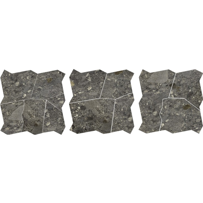 CEPPO DI GRES PALLADIANA MIX S/3 NERO 58X58 cm - CERCOM CERAMICHE  1077708