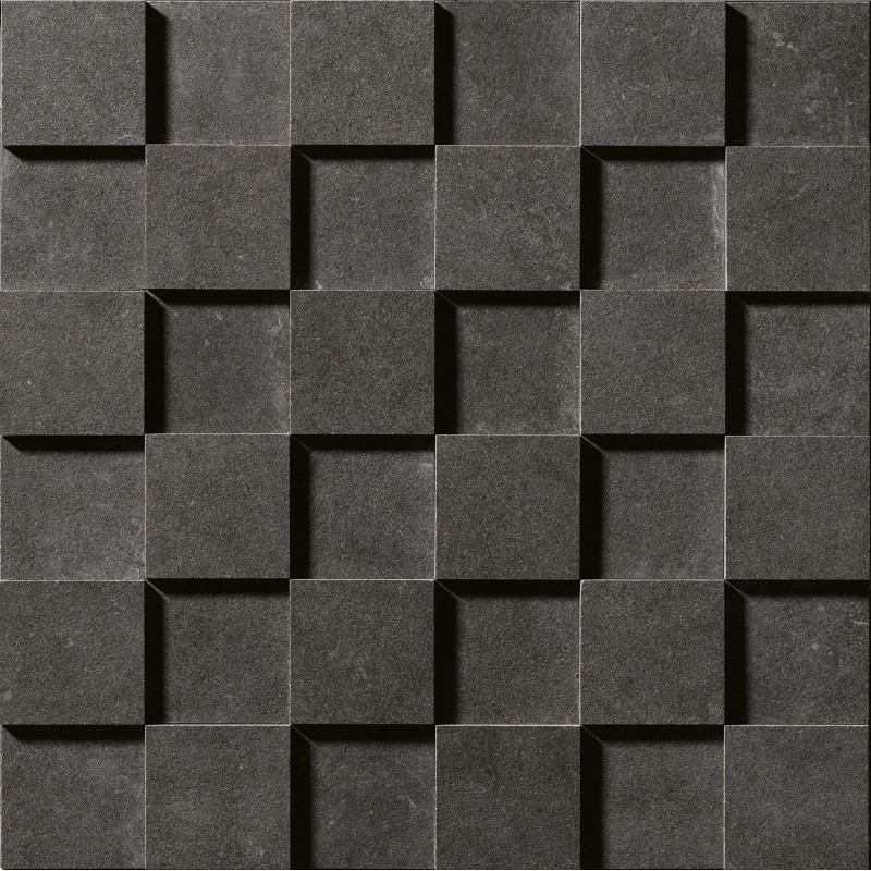 SQUARE MOSAICO CUBE 3D BLACK IN 30X30 cm - CERCOM CERAMICHE  10650931