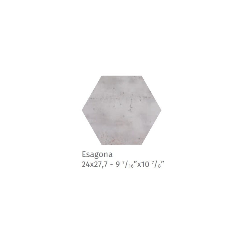 FUORITONO ESAGONA BIANCO OPACO 24X27,7cm 10mm R10 - CIR 10727082