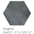 FUORITONO ESAGONA PETROLIO MATT 24X27,7cm 10mm R10 - CIR 10727121