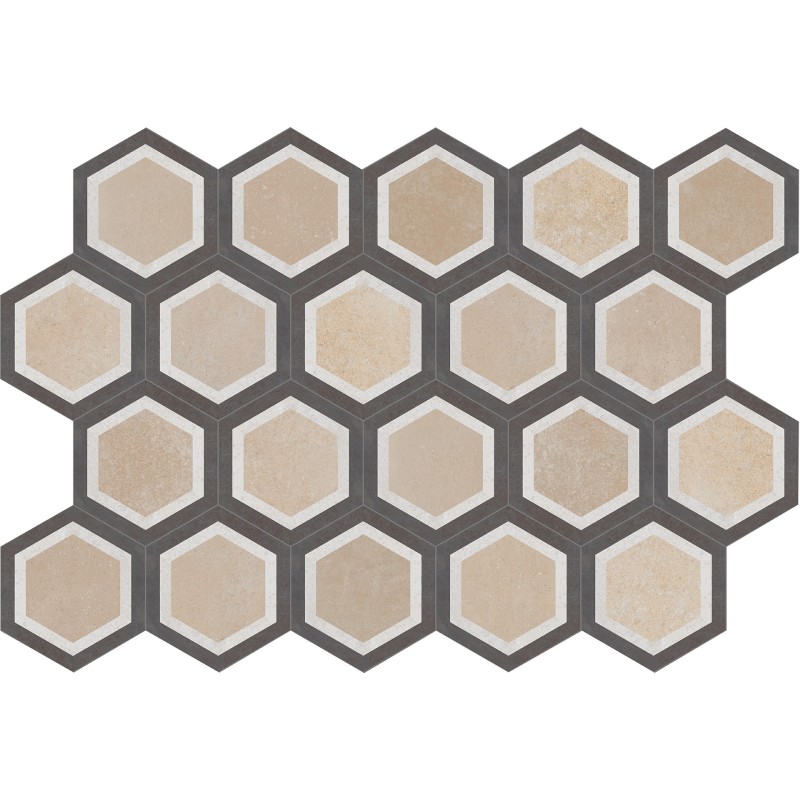 ITALICA ESAGONA TERRA MODERNA MISTA 24X27,7cm 10mm - CIR 1087201