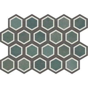 ITALICA ESAGONA TERRA MODERNA VERDE 24X27,7cm 10mm - CIR 10872021