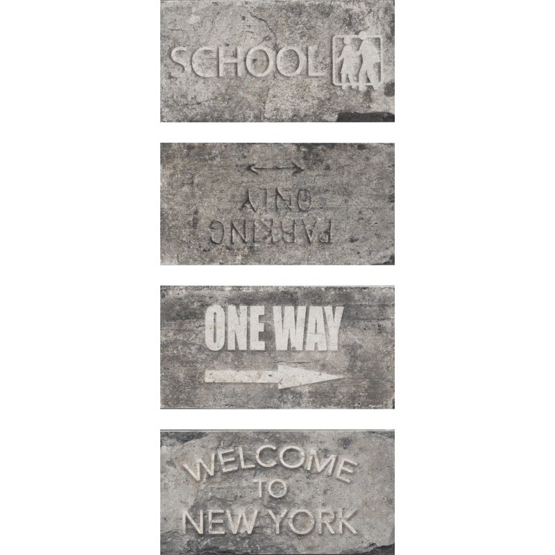 NEW YORK ROAD SIGNS MIX WALL STREET 10x20cm 10,5mm R10 - CIR 1048426