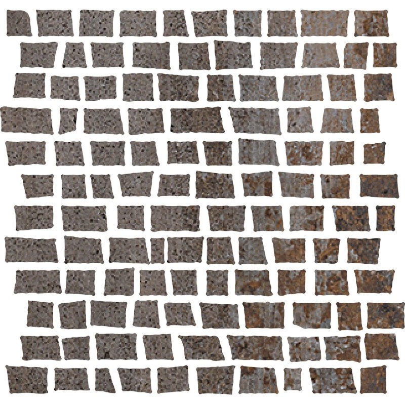 COSTRUIRE MOSAICO RANDOM METALLO RUGGINE 30X30cm - Serenissima 1062377