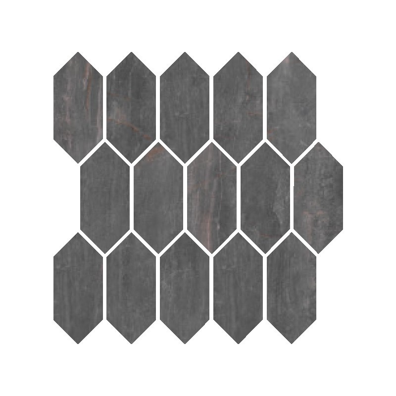 FOSSIL MOSAIK LOSANGA FOSSIL PIOMBO SQ 30X30cm 10mm - Serenissima 1066643