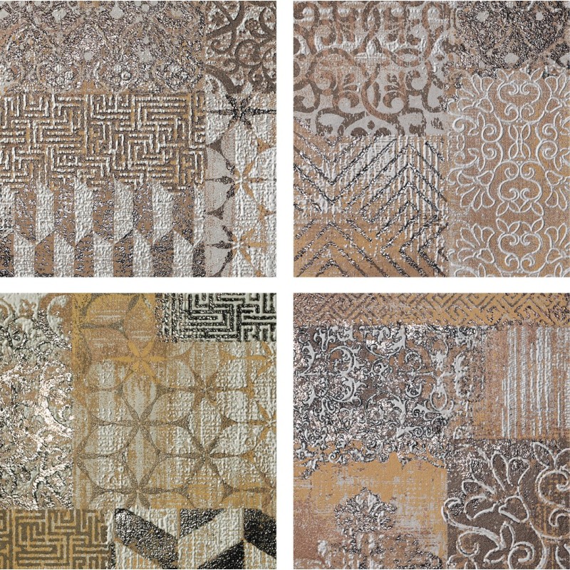 STUDIO 50 INSERTO S/4 ROCOCÒ RED 30X30cm - Serenissima 1069344