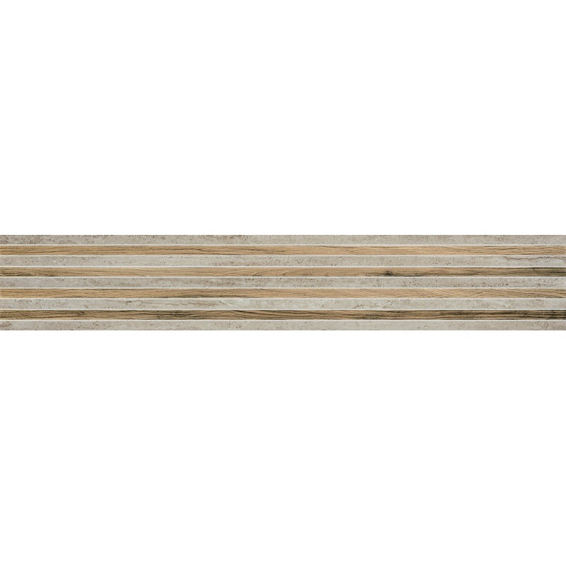 TRAVERTINI DUE MOSAIQUE LEGNO GREIGE 20X120cm - Serenissima 1074929
