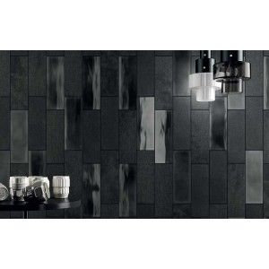 ARMY CANVAS BLACK 10X30 cm CAMP Diesel Living 754910 Iris Ceramica