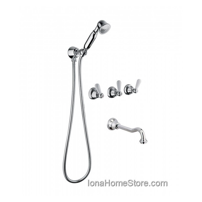 Bongio LA TOSCA built-in bath and shower mixer with duplex shower set BONGIO RUBINETTERIE  - 1