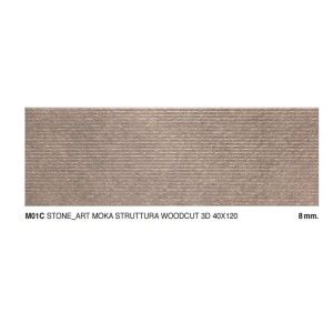 Stone Art MOKA 3D WOODCUT 40X120cm M01C Marazzi