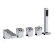 PURE GLAME Gruppo Vasca 5 fori bordo vasca con set doccia 6P531/D BONGIO RUBINETTERIE  - 1