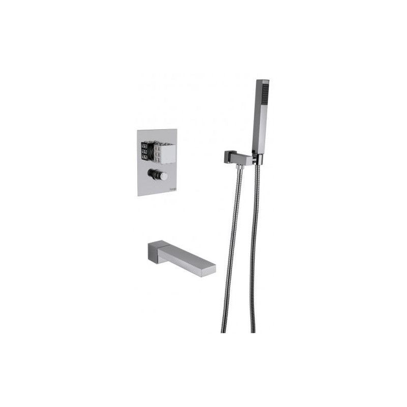 PURE GLAME LUX Built-in bath Mixer with diverter, spout 220mm, shower set 3L530/D BONGIO RUBINETTERIE  - 1