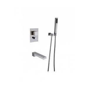 PURE GLAM DECOR Built-in Bath Mixer with diverter, spout 220mm, shower set 3D530/D BONGIO RUBINETTERIE  - 1