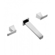 STELTH Wandarmatur Waschbecken 3 - loch mit Wandauslauf 22cm 03538-22 BONGIO RUBINETTERIE  - 1