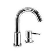 T MIX Waschbeckenarmatur Randmontage 2 Loch mit Abfall clic-clac Chrome  Bongio 32501 BONGIO RUBINETTERIE  - 1