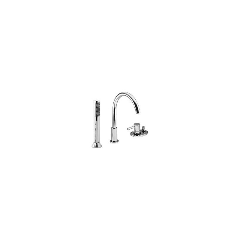 T MIX Wannenarmatur für Wannenrandmontage mit Brauseset Chrome  Bongio 32531-D BONGIO RUBINETTERIE  - 1