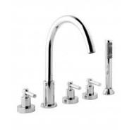 T LEVER Deck bath mixer 5 holes Chrome  Bongio 31531-D BONGIO RUBINETTERIE  - 1