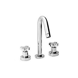 ALCOR Batterie Sink 3 trous avec les déchets clic-clac Chrome  Bongio 42501 BONGIO RUBINETTERIE  - 1