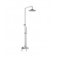 ALCOR External thermostatic shower mixer with tube, shower head and handshower set Chrome  Bongio 42547-DF BONGIO RUBINETTERIE  