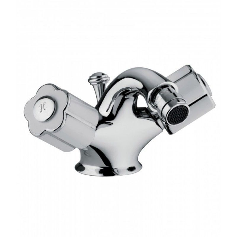 FLEUR BLANC Single hole bidet mixer with pop-up waste 1.1/4" Chrome  Bongio 11522 BONGIO RUBINETTERIE  - 1
