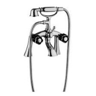 FLEUR NOIR Gruppo  Vasca Esterno su colonnette con set doccia Cromo  Bongio 12527 BONGIO RUBINETTERIE  - 1