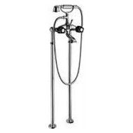 FLEUR NOIR Gruppo  Vasca Esterno su colonnette da terra e set doccia Cromo  Bongio 12528 BONGIO RUBINETTERIE  - 1