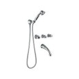 IMPERO Groupe Bath encastré avec set de douche duplex Chrome  Bongio 65530-D BONGIO RUBINETTERIE  - 1