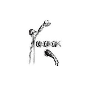 AXEL Einbau Wannenarmatur mit Brauseset duplex Chrome  Bongio 15530-D BONGIO RUBINETTERIE  - 1