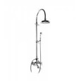 External bath mixer with tube, shower head and handshower set duplex Chrome  Bongio 15536-D BONGIO RUBINETTERIE  - 1