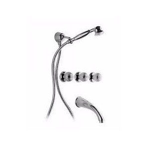 RADIANT Einbau Wannenarmatur mit Brauseset duplex Chrome  Bongio 02530-D BONGIO RUBINETTERIE  - 1