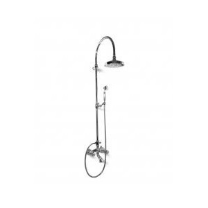 RADIANT External bath mixer with tube, shower head and handshower set duplex Chrome  Bongio 02536-D BONGIO RUBINETTERIE  - 1